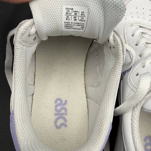 Asics Japan S Sneakers Womens 8.5 White Leather Purple Gray Accents - Picture 10 of 11